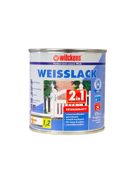 Weisslack 2in1 seidenmatt 375 ml