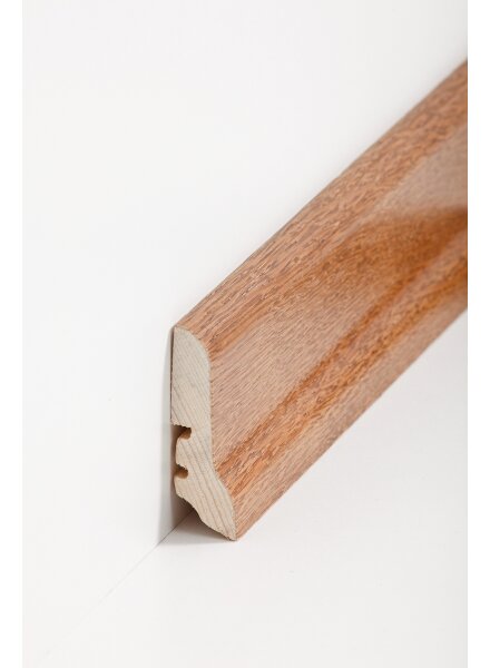 Holzfußleiste 20 x 60 mm lackiert Eiche rustikal